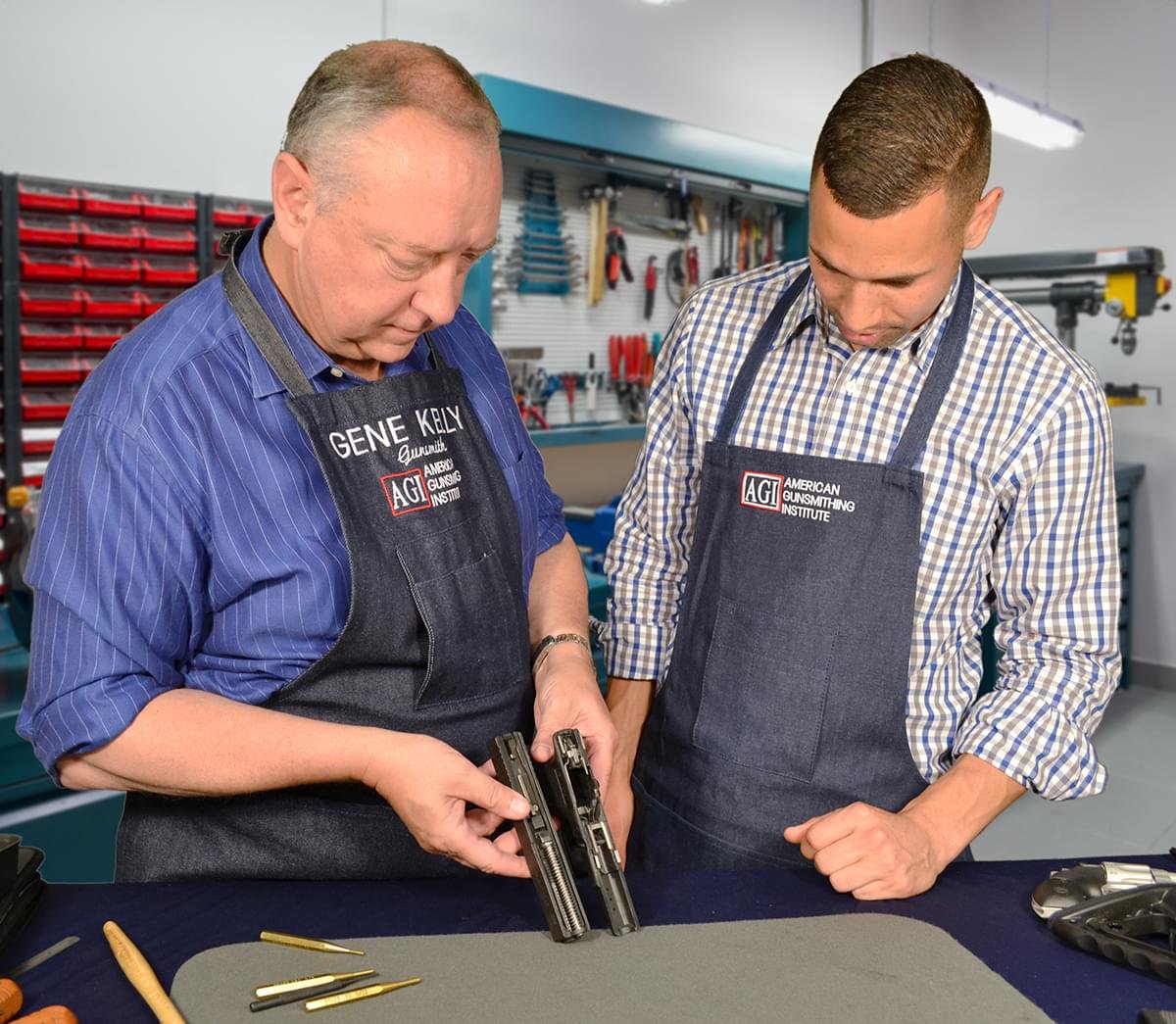 President Gene Teaching Student Hands On Gunsmithing