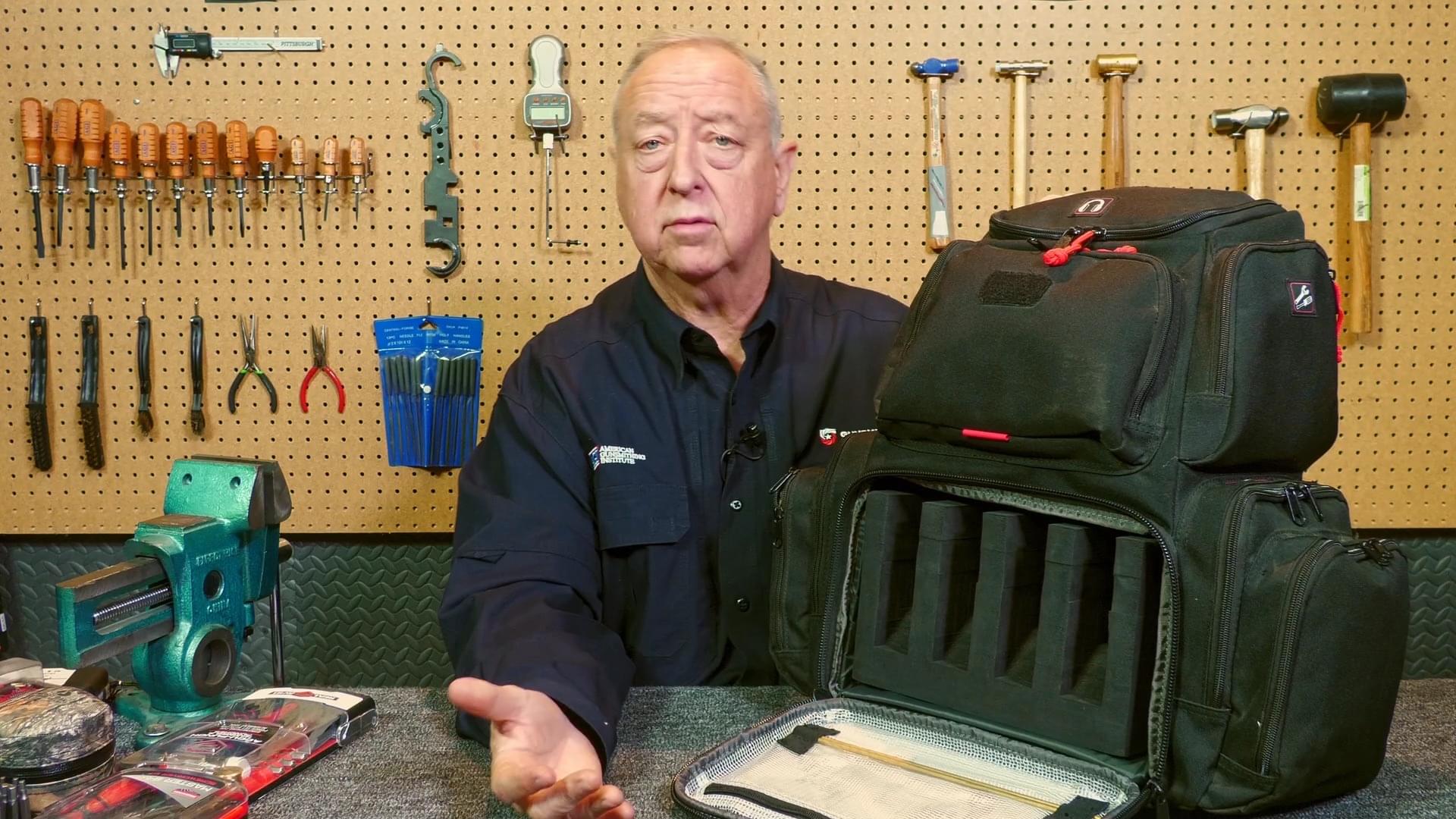 President Gene Showing Gunsmithing Accessories